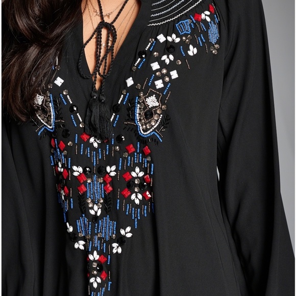 A&F Black Embellished Tunic Dress - Picture 3 of 8